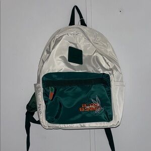 Vintage Look Looney Tunes White and Dark Green Backpack